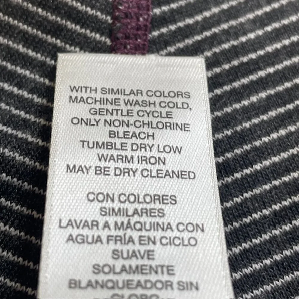WEEKENDS BY CHICO'S Reversible Harvest Stripe Drape Front Sweater - Size XL